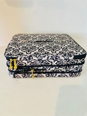 NEW Joy Mangano The Jewel Kit Duo Big Jewelry Box 2-Tray Organizer Travel Case